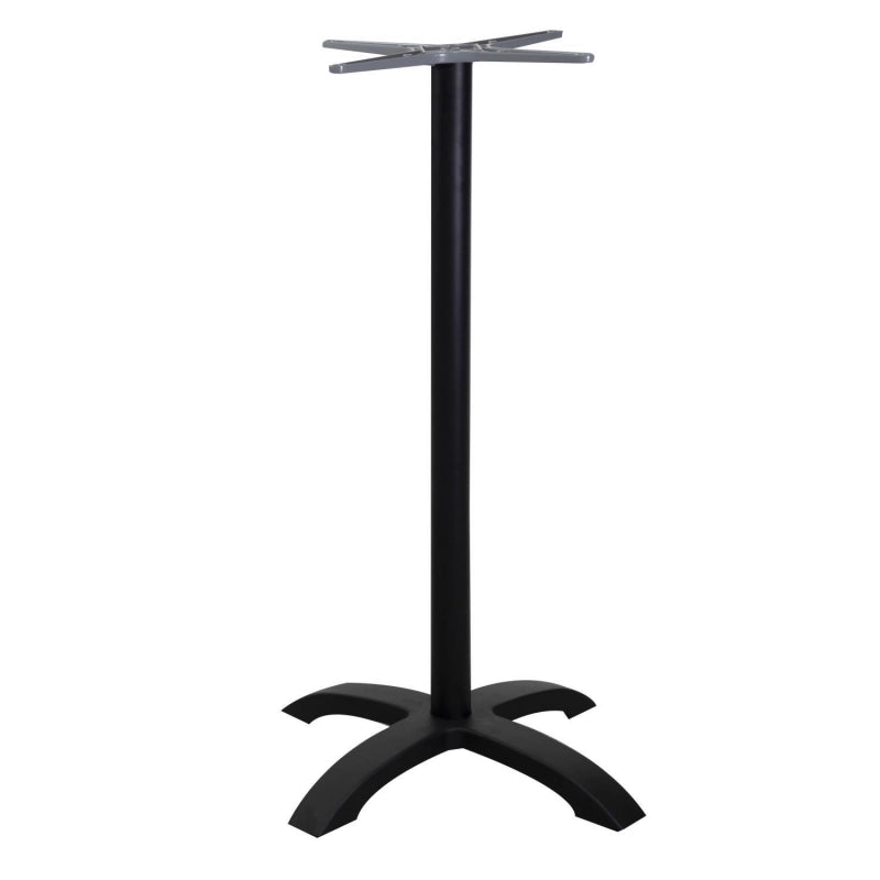 Base tavolo bar alluminio Alan nero cm 52x52h108