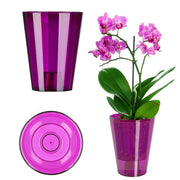 Vaso per orchidee KADAX in plastica, 12 cm, viola