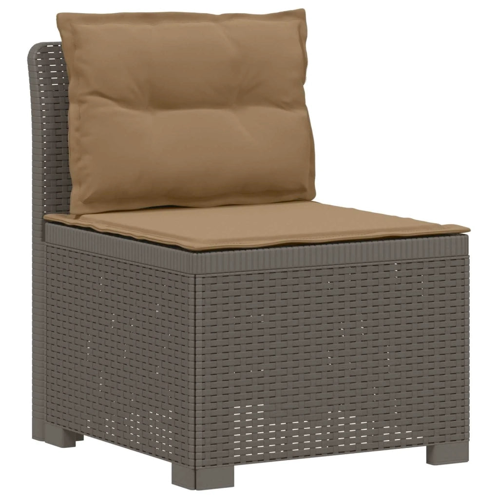 Divano da Giardino 4 Posti con Cuscini Aspetto Rattan PP 3443992