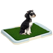 Arenero per Cani con Prato Artificiale Griglia e Vassoio ¨C Minimal ¨C 63x48,5x6 cm Multicolore