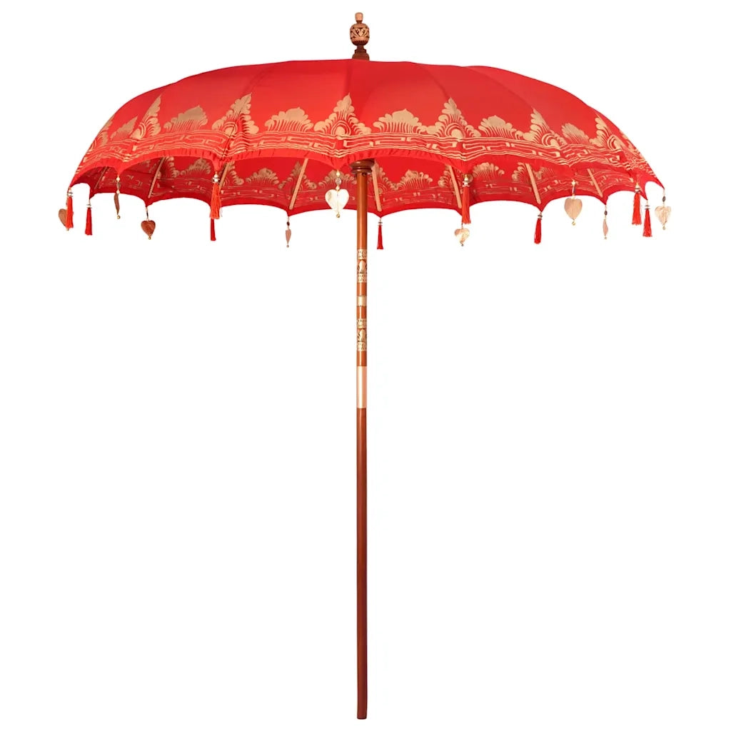 Parasol Balinese 260 Rosso 210-220 cm Cotone e legno massello 3356898