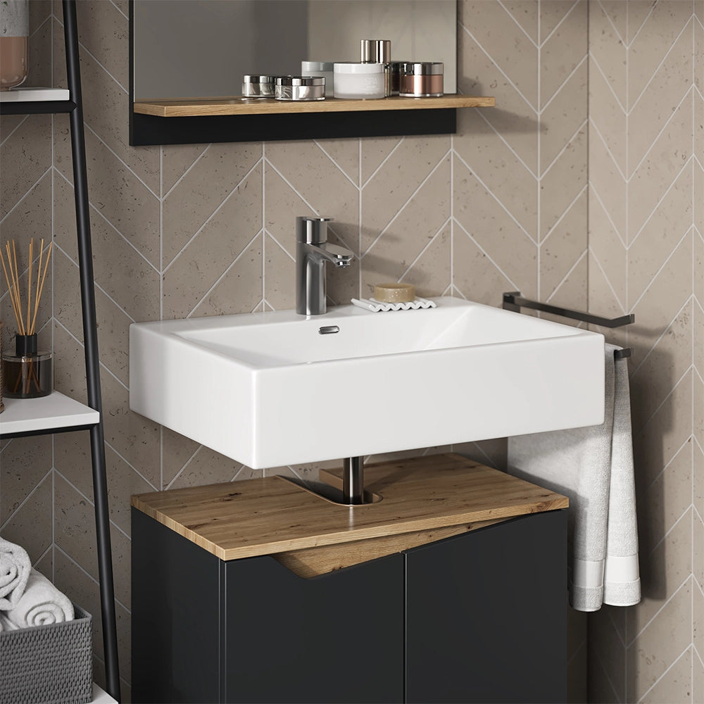 Vicco Set di mobili da bagno Antracite 2 parti