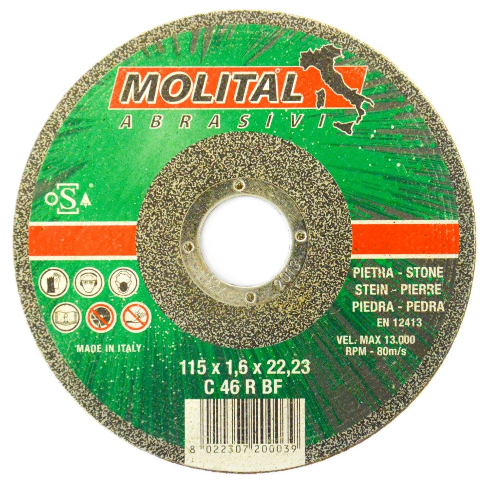 DISCO DA TAGLIO PER MARMO SOTTILE MOLITAL Ø 115x1,6 mm - MOLITAL