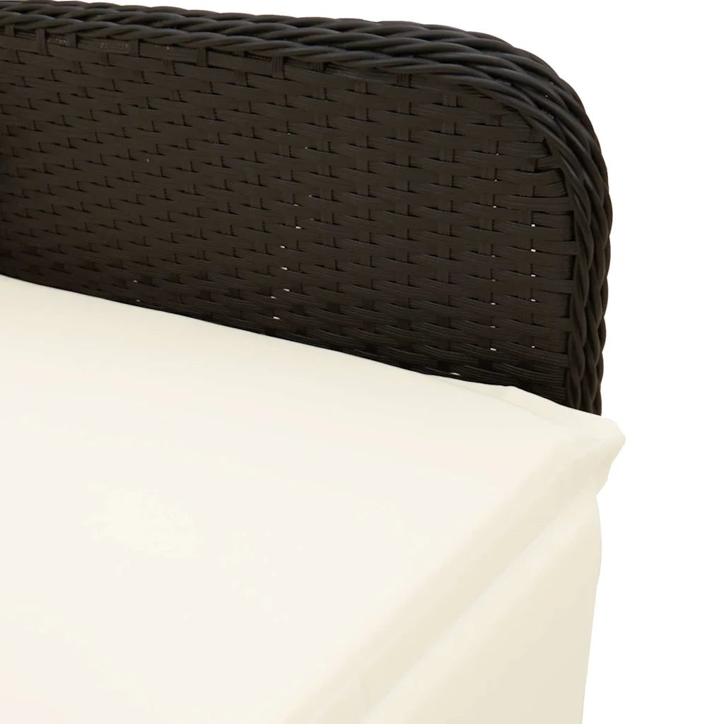 Set da Bistrò da Giardino 11 pz con Cuscini Nero in Polyrattan 3277273