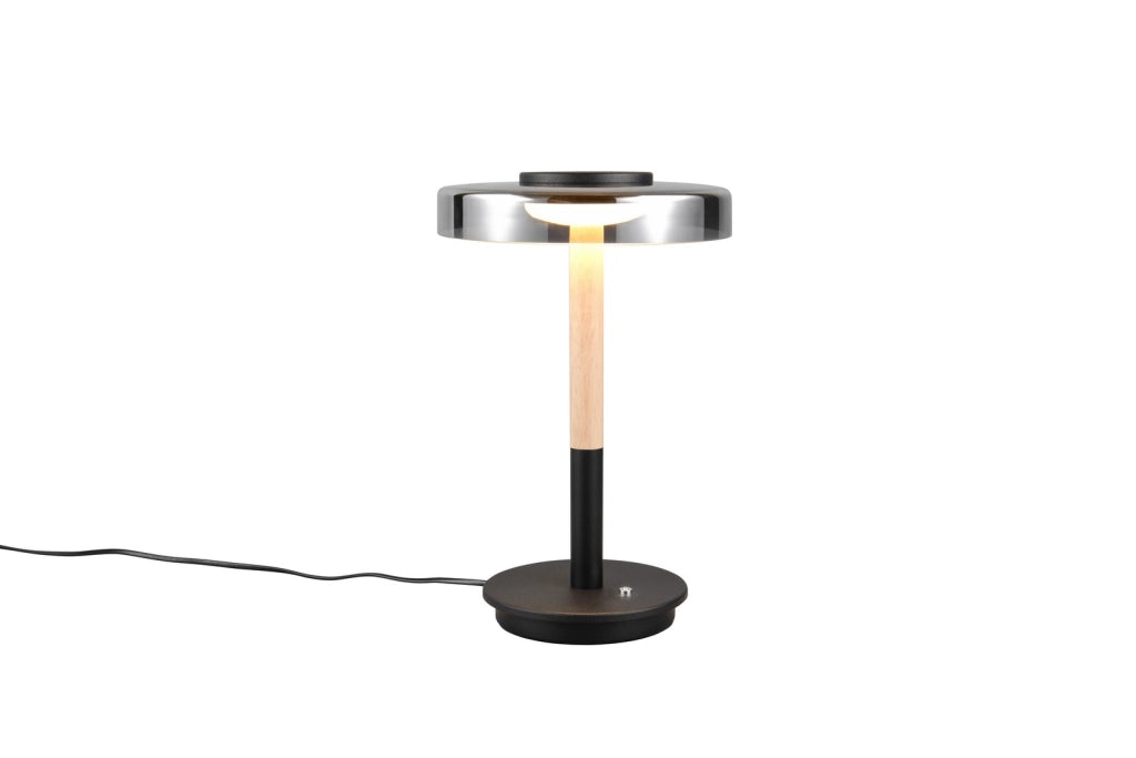 Lampada da tavolo Trio CELESTE LED 10W vetro fumé 3000K