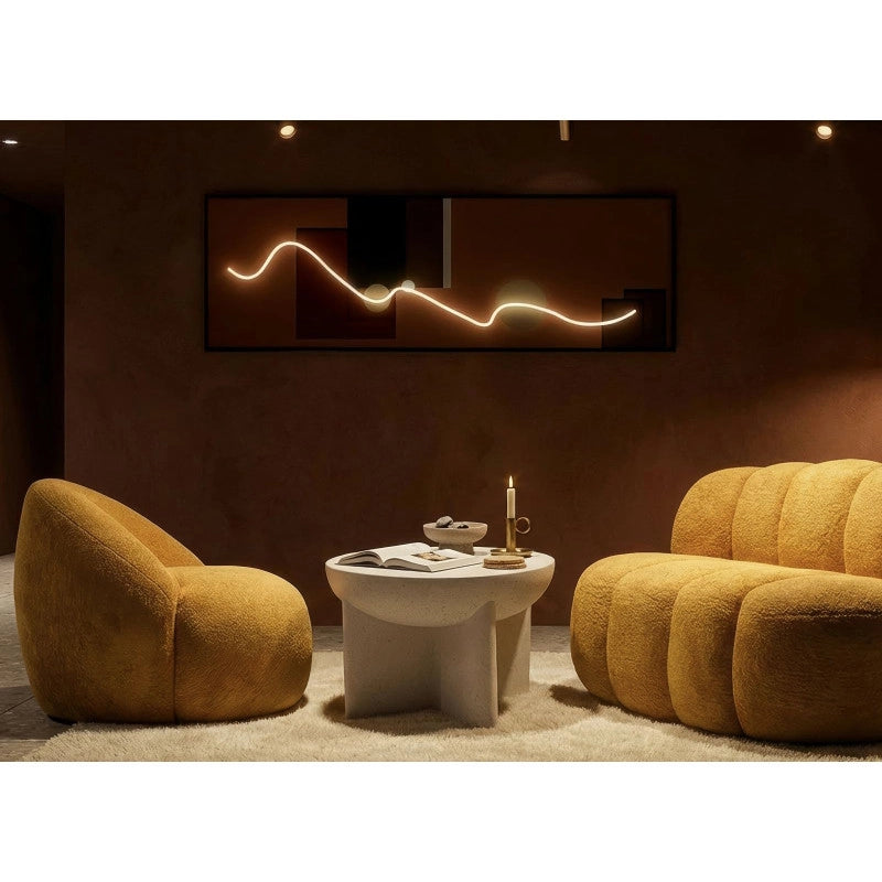 Stampa Con Led Su Tela Abstract cm 150x3,5x50