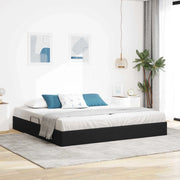 Letto ottomano con archiviazione Nero 200 x 200 cm Velluto 3442906
