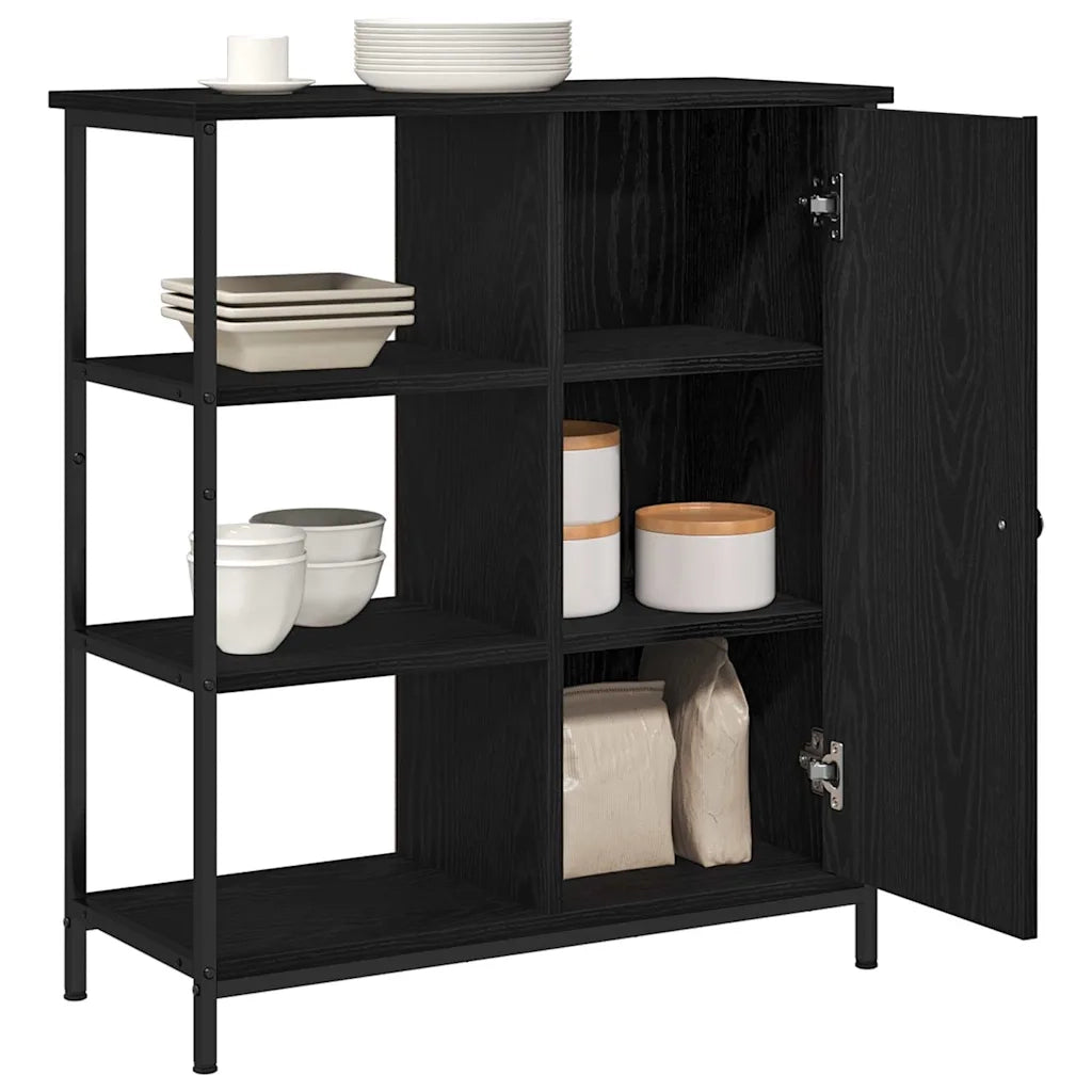 Credenza Rovere Nero 70 x 30 x 80 cm 869090