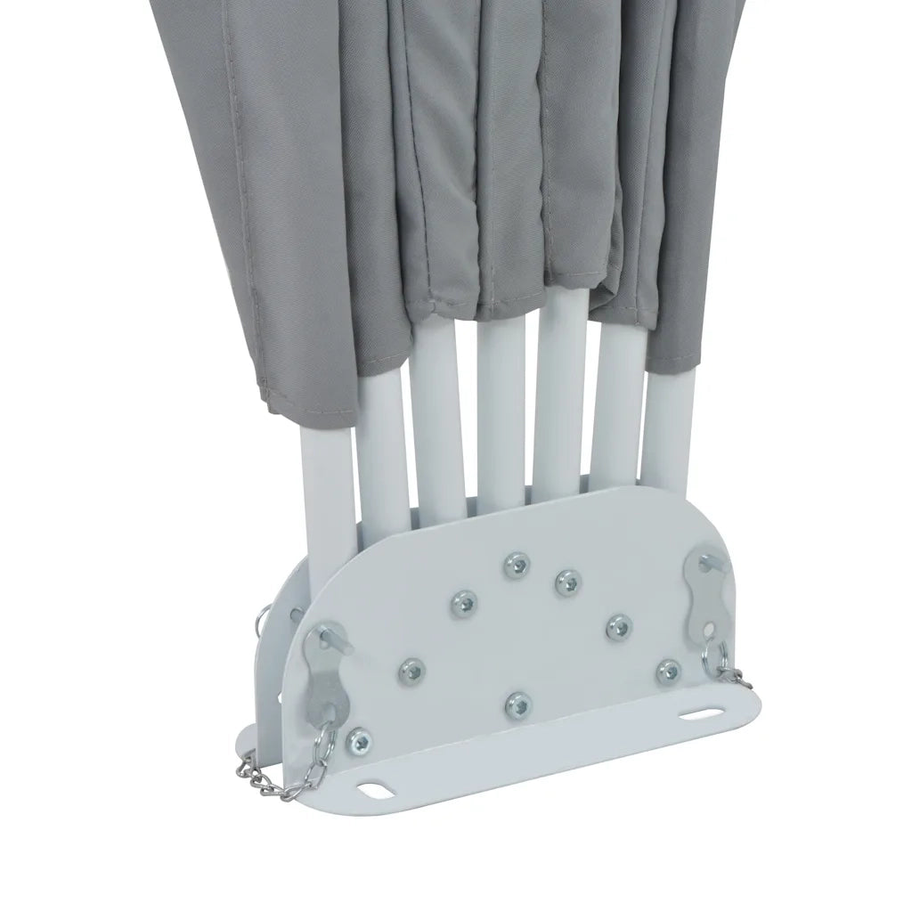 Tenda Laterale per Terrazza Pieghevole Grigio 160 cm 44575