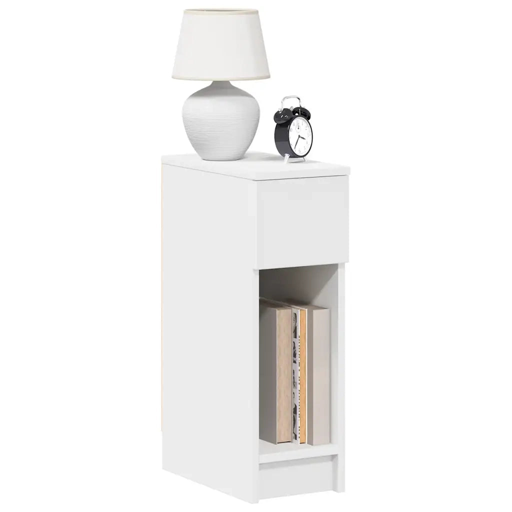 Comodini con Cassetto 2 pz Bianco 20x36x60 cm 858696