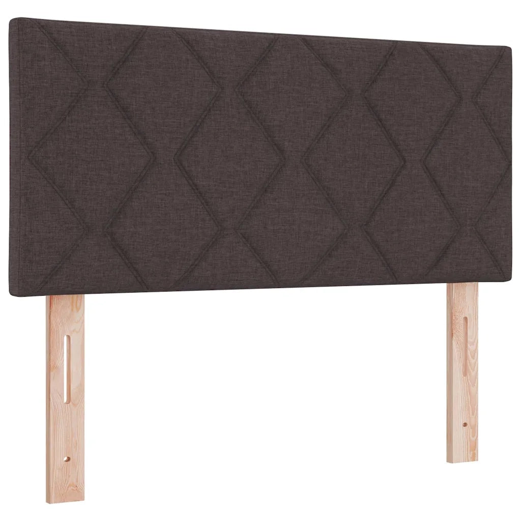 Letto a Sorgente LED Marrone Scuro 90 x 200 cm Tessuto 3342488