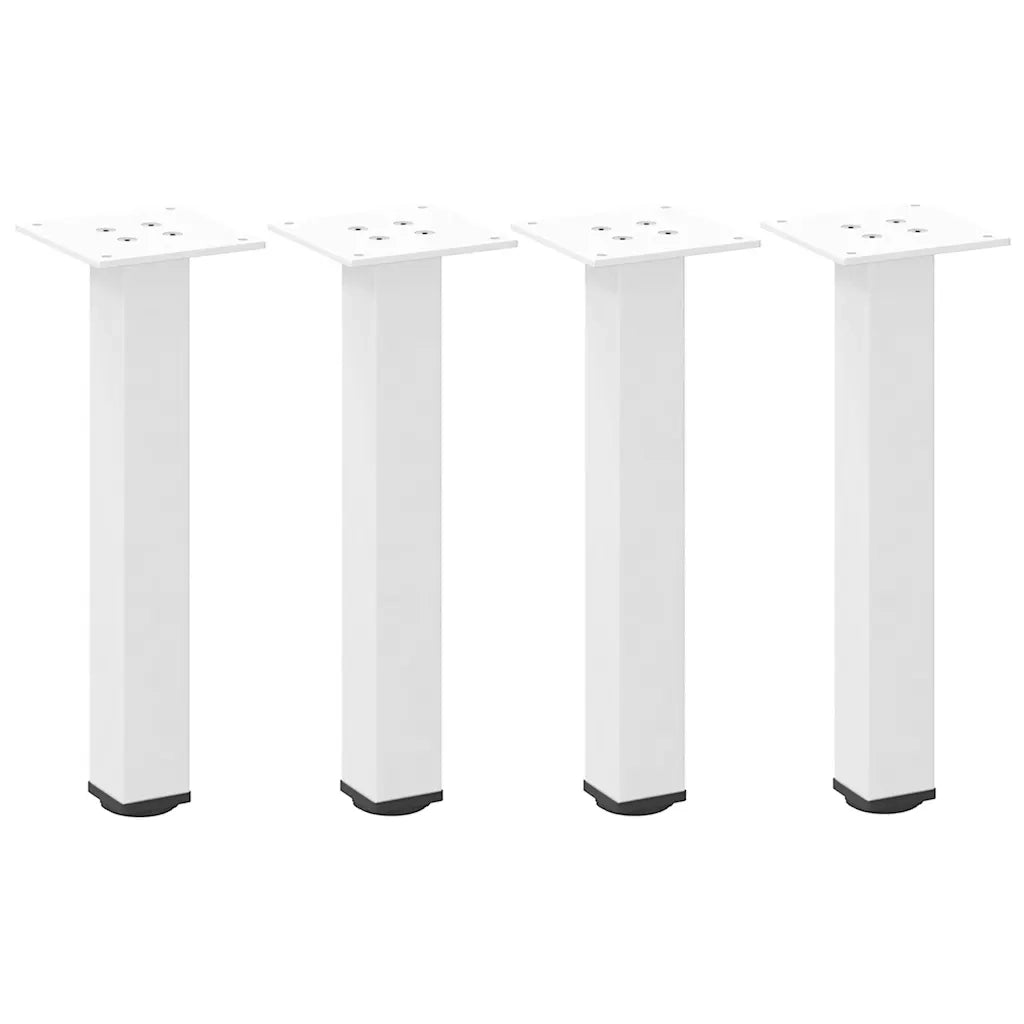 Gambe per Tavolino da Caffè 4 pz Bianche 30-32 cm Acciaio 4012449