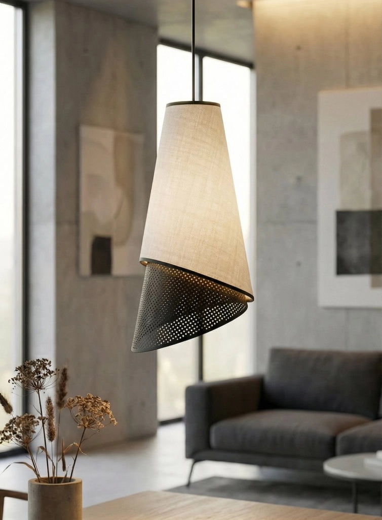 Lampada sospesa MODA 1xE27 nero grigio Emibig