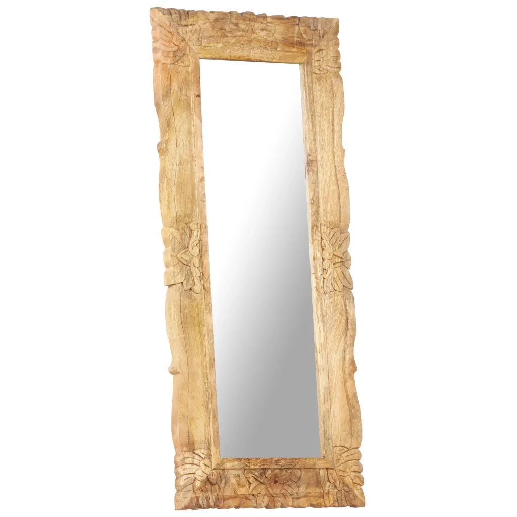 Specchio 110x50 cm in Legno Massello di Mango 321637