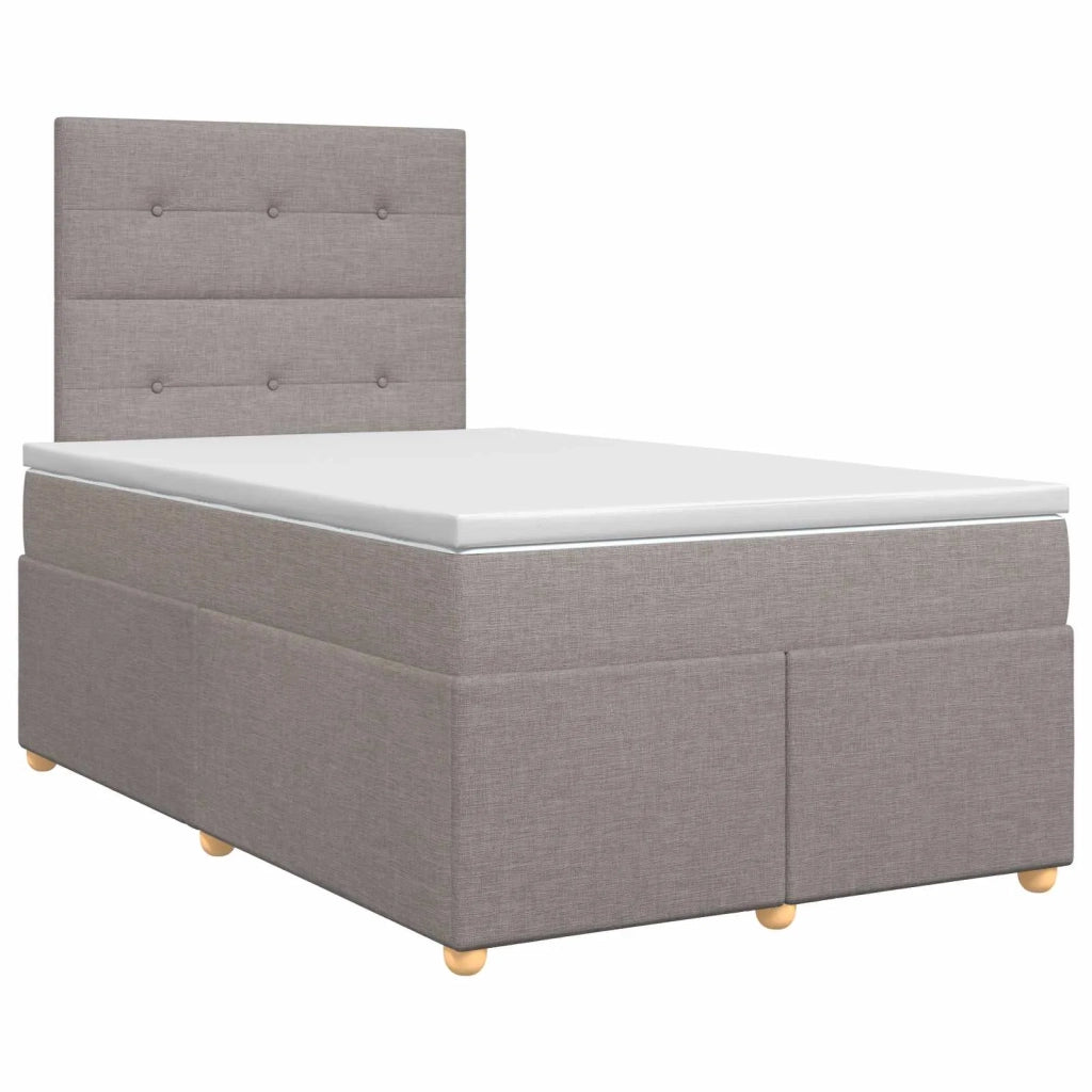 Letto box spring con materasso Tortora 120 x 200 cm Tessuto 3453862
