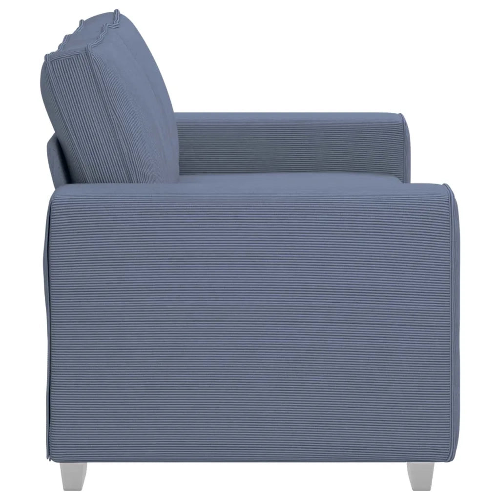 Divano Divanetto Blu 160x77x82 cm Tessuto di Velluto a Coste 4105196