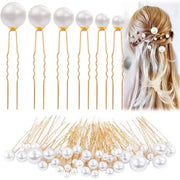 Accessori per Capelli a forma di U per Matrimoni - 50 pezzi - Perle