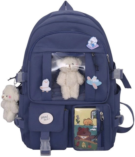 Borsa da Spalla per Ragazze con Accessori e Pendenti Kawaii per la Scuola