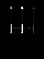 SOSPENSIONE LILA PICCOLA NERO H.26CM D.6,6CM 1 LUCE ATTACCO GU10