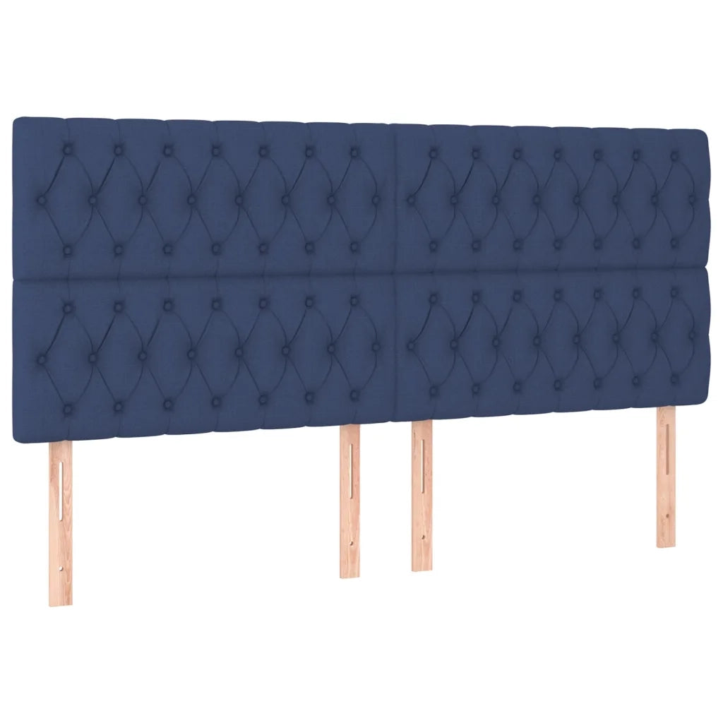 Giroletto a Molle con Materasso Blu 200x200 cm in Tessuto 3132263