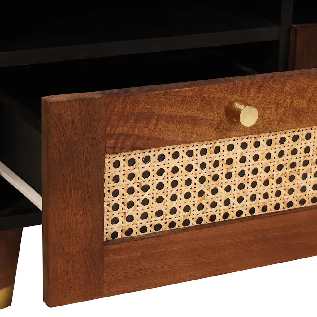 Mobile TV Marrone 70 x 33,5 x 46 cm Legno di mango massello 4018881