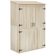 Armadio da giardino ¨C Minimal ¨C legno 2 ante 2 ripiani 120x57x183 cm