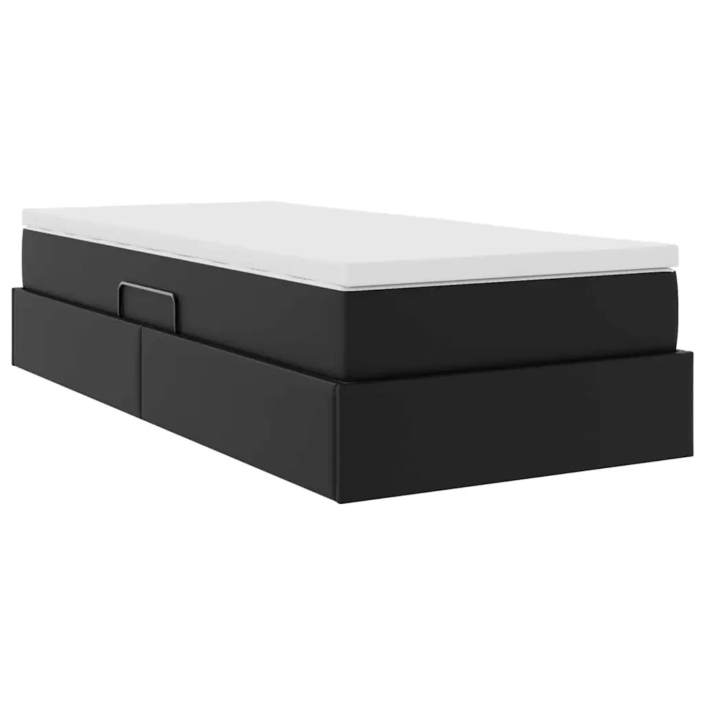 Letto con contenitore e materasso Nero 90 x 200 cm 3370146