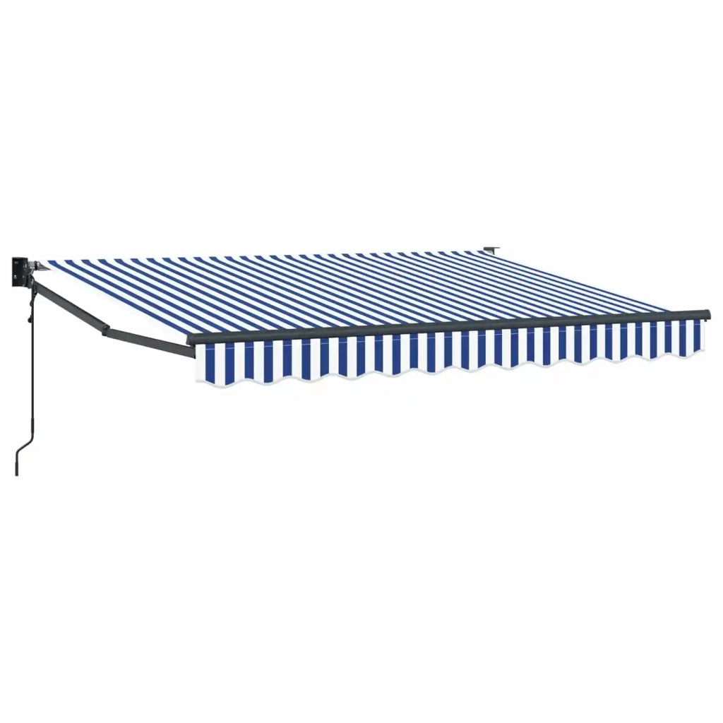 Tettuccio Elettrico Retrattile Blu e Bianco 3 x 2 m