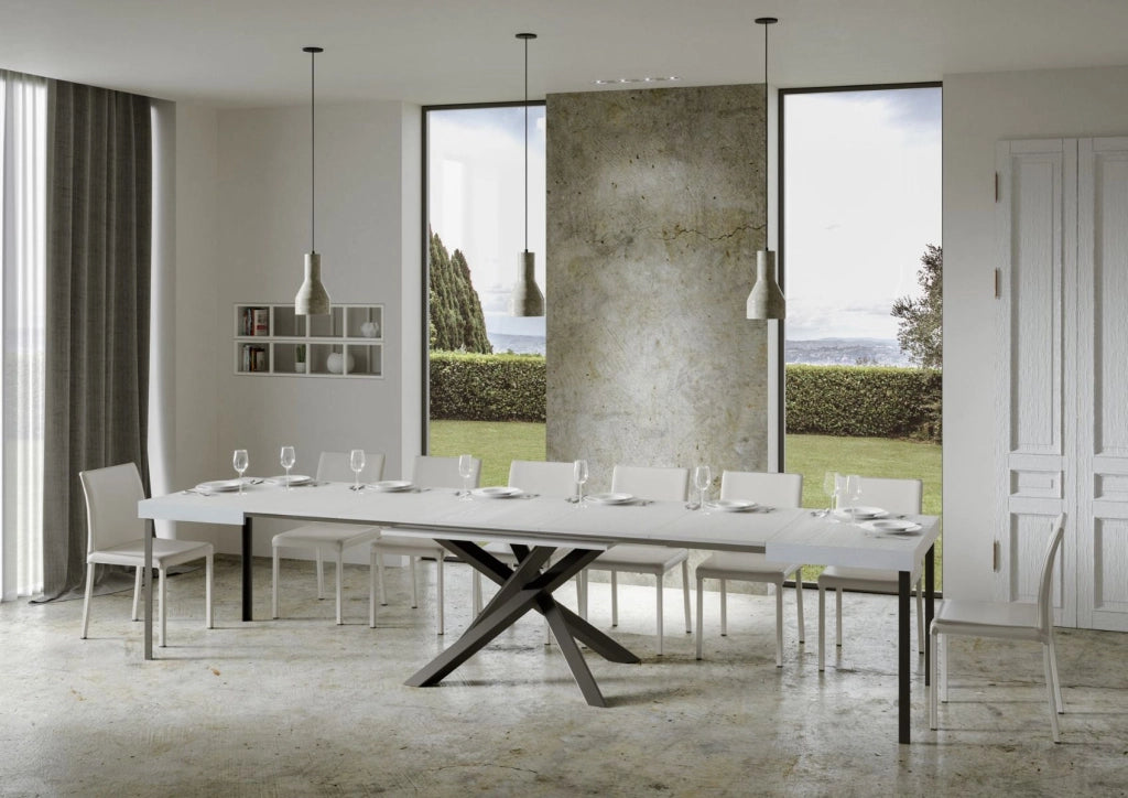 Tavolo Allungabile 180-440x90x77 cm Volantis Bianco Frassino