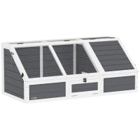 Box per Tartarughe, Habitat per Tartarughe all'Aperto, Design senza fondo, Facile da Aprire, Grigio Chiaro