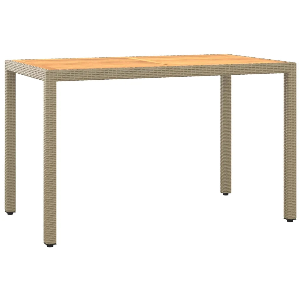 Set da Pranzo da Giardino 5 pz con Cuscini Beige in Polyrattan 3095501