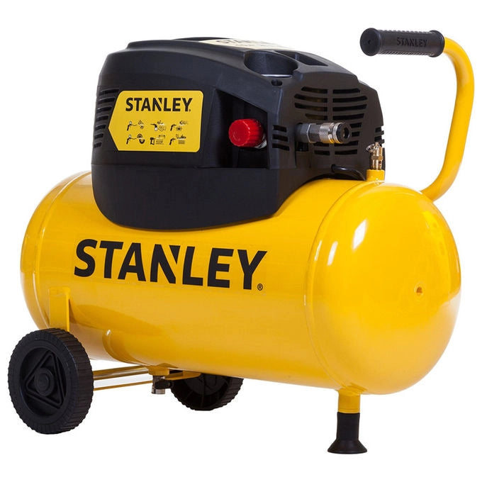 Stanley D200-8-24 Compressore Portatile Oilless 24 Lt 8 bar 1100 W 1,5 Hp Trasmissione Diretta Coassiale