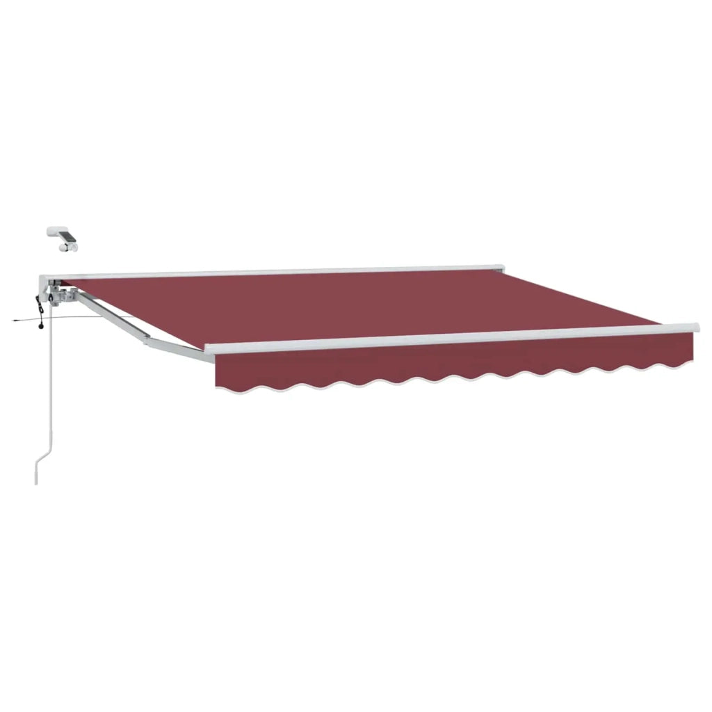 Tettuccio Elettrico Retrattile Borgogna e Bianco 3 x 2,5 m 3421318