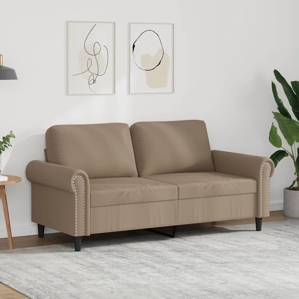 Divano | Divano da soggiorno | Sofa a 2 Posti Cappuccino 140 cm in Similpelle