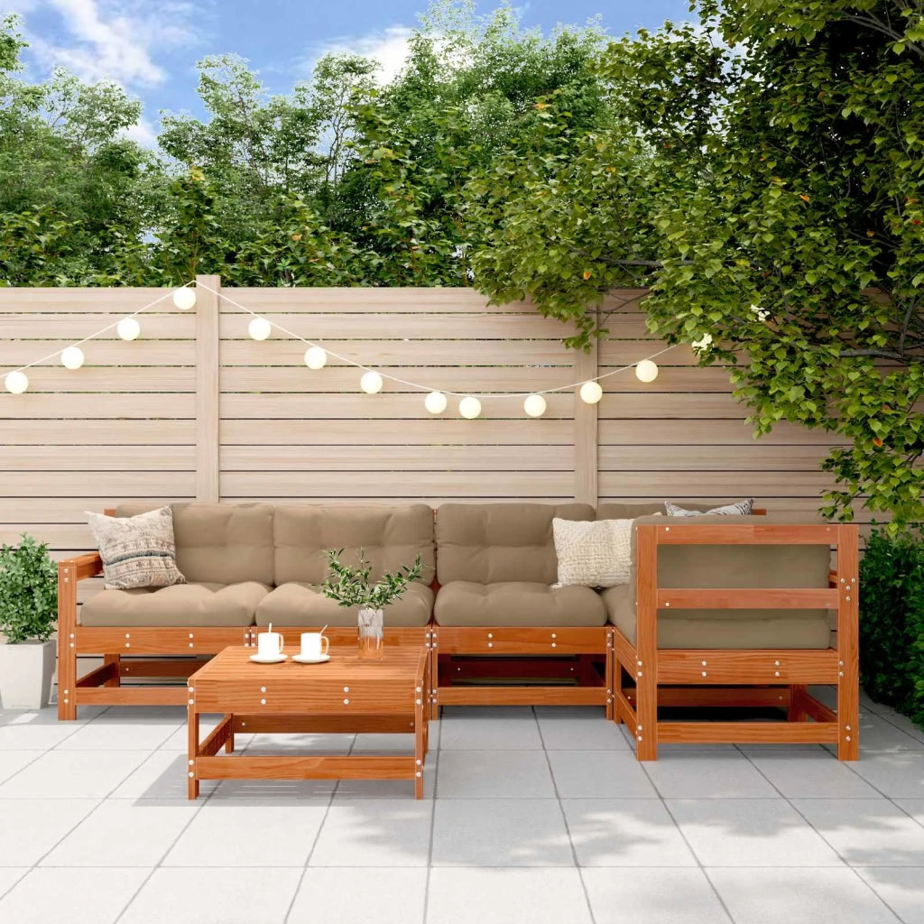 Set Lounge da Giardino 6 pcs Marrone Cerato 3418121