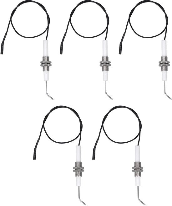 Griglia a gas lunga - Elettrodo per caminetto elettrico - Accensione elettronica - Flessibile e resistente al calore - Dimensioni M10 - Per accendino a piezoelettrico - Adatto...