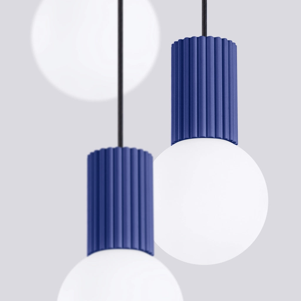 Lampada a sospensione HALO 3P ultramarine