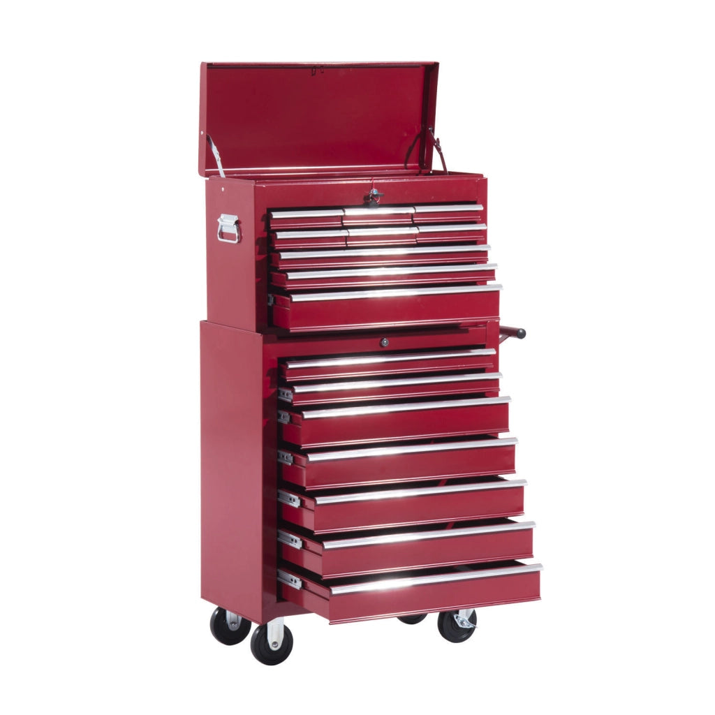 Carrello porta attrezzi ¨C Zephmum ¨C Rosso con cassetti e serratura