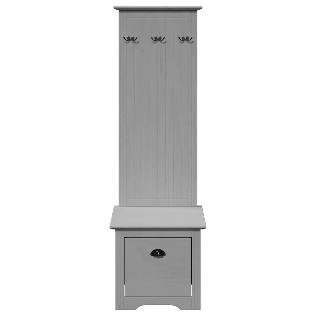 Mobiletto da Ingresso con Ganci BODO Grigio 50x40x157 cm 4016874