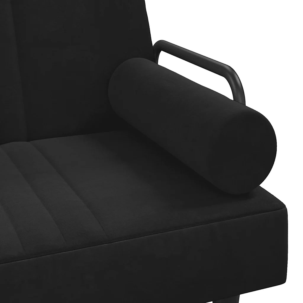 Divano letto | Sof¨¤ letto | Letto singolo con Braccioli Nero in Velluto