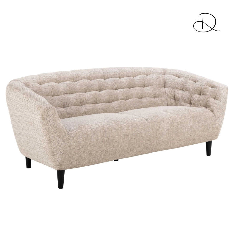 Divano Verrazzano 3 Posti Tessuto Sabbia Cm 191x84h78
