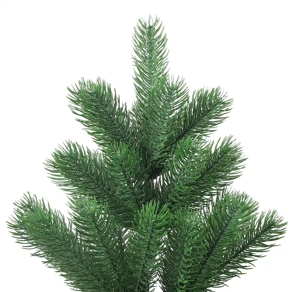 Albero Natale Artificiale Nordmann con LED Palline Verde 120 cm 3077561