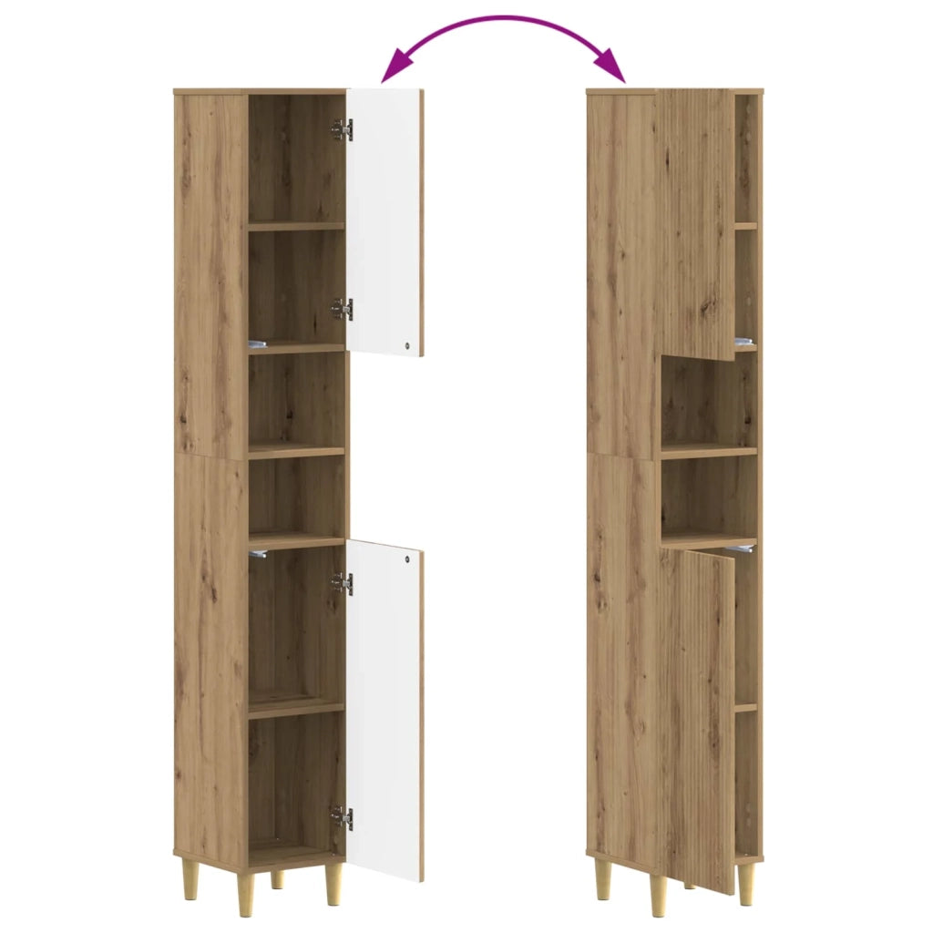Set di Mobili da Bagno da 4 Pezzi ARNHEM Rovere Artigianale 3417935