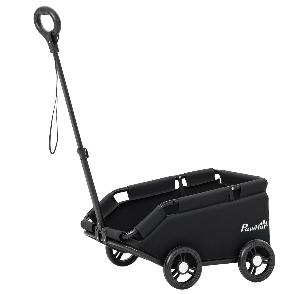 Carrello per cani pieghevole 4 ruote ¨C Minimal ¨C nero 53x45x28