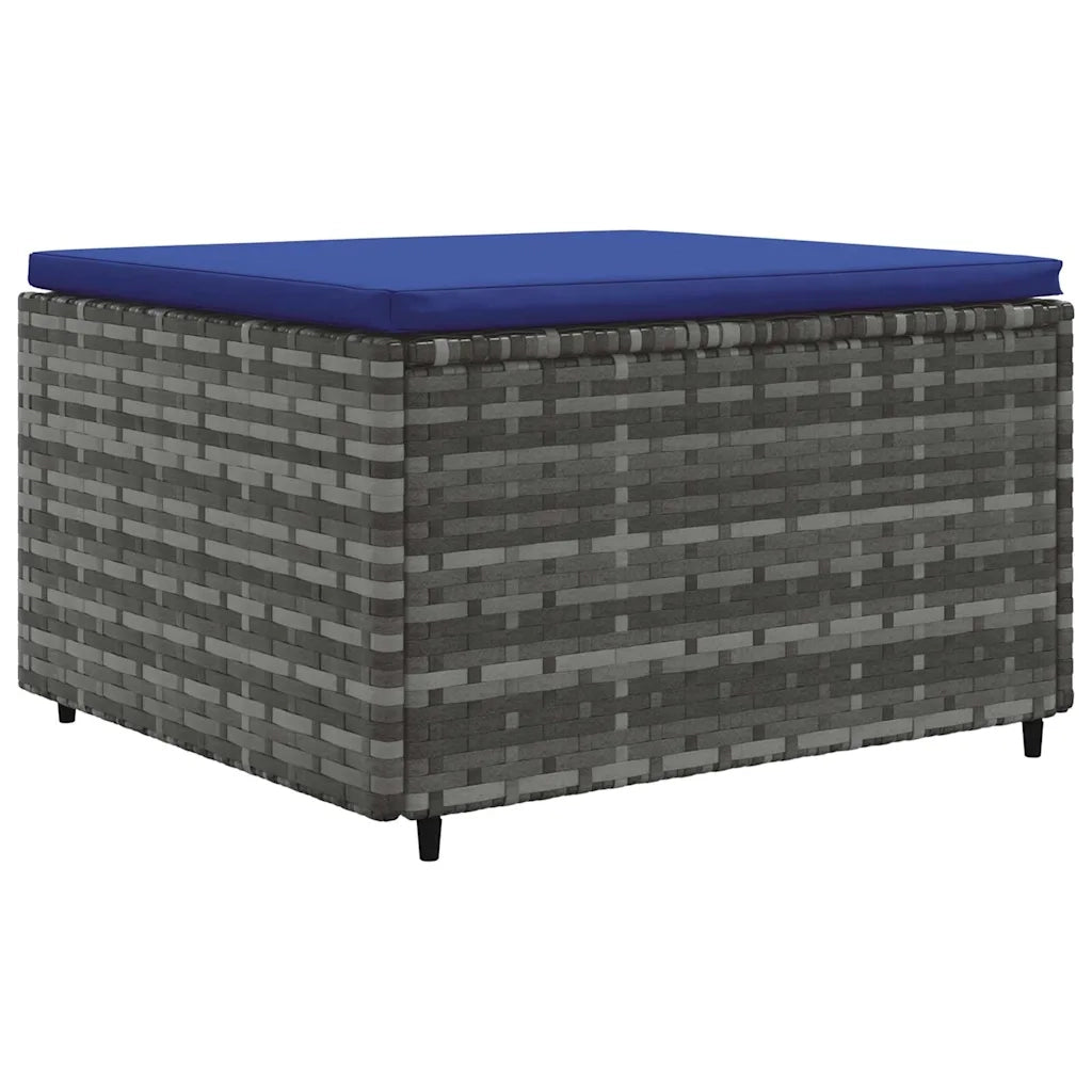 Set Divani da Giardino 6 pz con Cuscini in Polyrattan Grigio 3308071