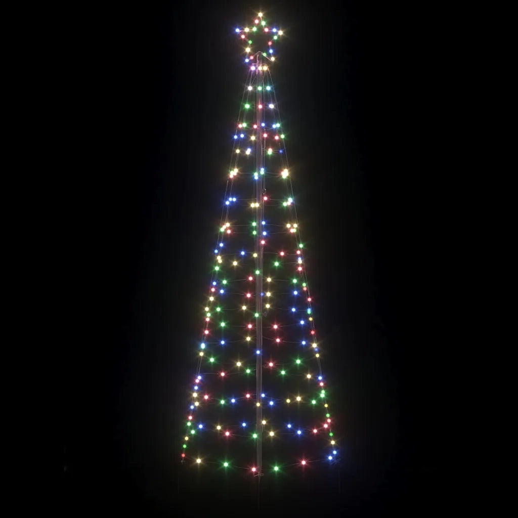 Albero di Natale LED con picchetti per il terreno 250 cm Ferro 42018751