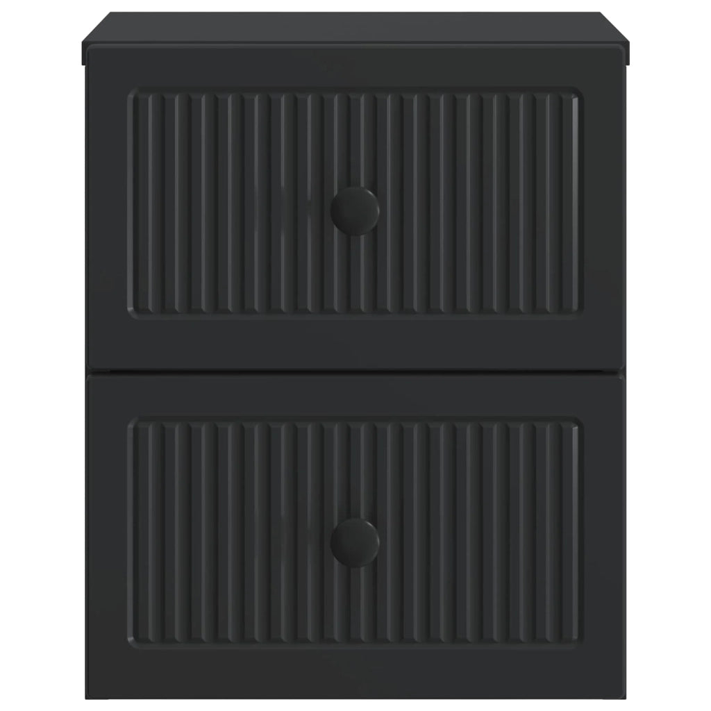 Mobiletto da notte a muro 2 pcs Nero 33 x 34,5 x 40 cm 897958