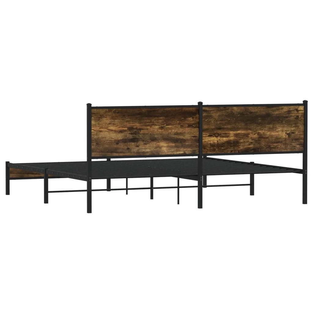 Giroletto senza Materaso in Metallo Rovere Fumo 193x203 cm 3301379