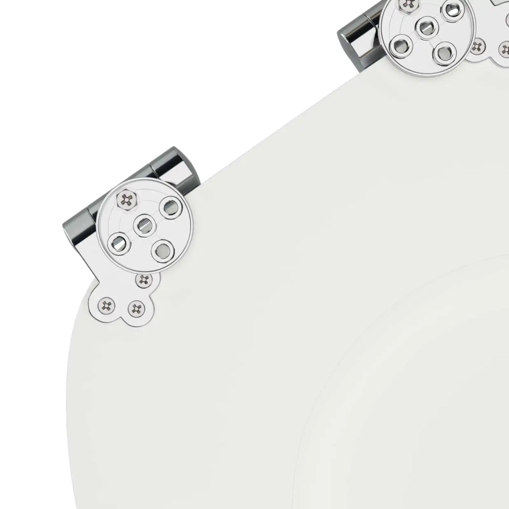 Sedile per toilette con chiusura morbida Bianco 44 x 38 cm 42027172