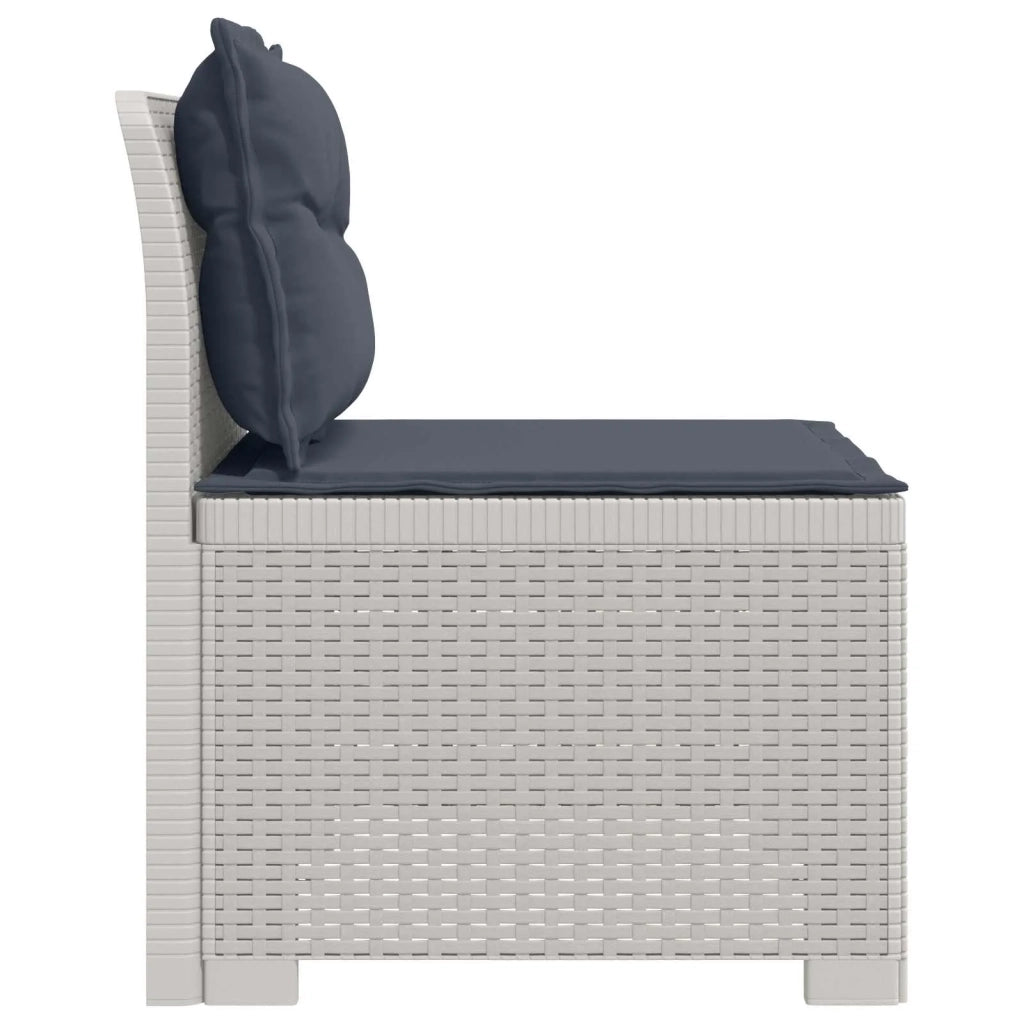 Divano da esterno-Divano da Giardino a 1 Posto con Cuscini Aspetto Rattan PP 968805